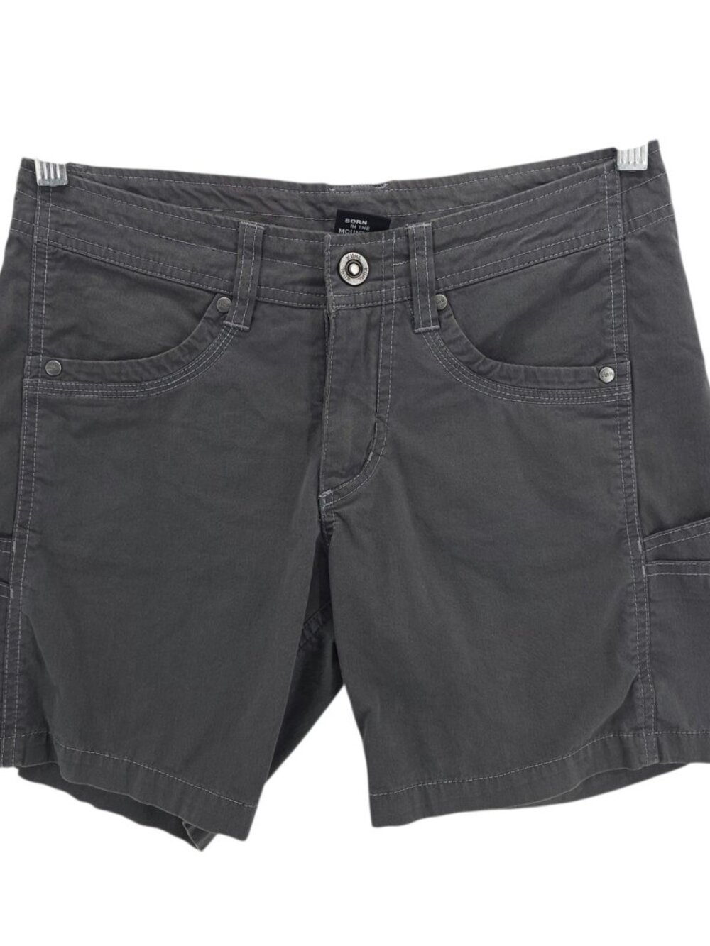 KUHL Free Range Hiking Shorts Gray Cotton Blend Stretch Style 6110 Size 2